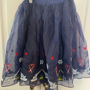 Hanna Andersson Navy Skirt Embroidery inspired by ELF